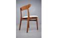 Vintage teak frame dining chair with cream boucle upholstery - view 9