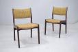 Vintage rosewood frame dining chair with woven upholstery seat - view 2