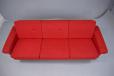 Midcentury danish design 3 seater sofa bed in original red wool upholstery