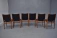 Vintage set of 6 high back dining chairs with rosewood frames - JOHANNES ANDERSEN design 1968