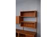 1953 vintage teak 2 section wall mounted PS-system shelving for sale