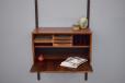 Vintage rosewood CADO desk cabinet with locking drop front