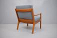 Ole Wanscher 1951 design armchair in teak with green stripe upholstery