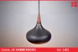 Black & teak 'orient' pendant light produced by Fritz Hansen - view 1