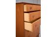 1960s production chest of drawers in golden teak designed by Danish cabinetmaker for sale