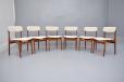 Set of 6 refurbished vintage dining chairs in teak produced by Tarm Stolefabrik Mobler