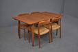 Extendable vintage teak dining table with single leaf - view 10