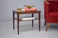 Vintage rosewood end table with magazine shelf - view 2