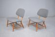 1953 design Te Ve chair in beech with new grey wool upholstery for sale