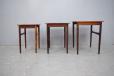 Set of 3 nesting tables in vintage rosewood | Jakob Brink design - view 5