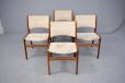 set of 4 burma teak frame dining chairs designed by erik buch and produced by anderstrup mobelfabrik