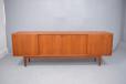 midcentuy vintage teak sideboard with drawers and sliding doors for sale