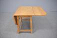 Drop-leaf side table in solid oak with waxed finish - view 5