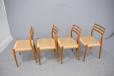 Set of 4 vintage teak dining chairs deisigned by Niels O Moller 1962 | Model 78