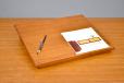 Vintage teak writing desk with adjustable top