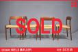 Vintage teak Model 75 dining chairs by Niels Moller - view 1