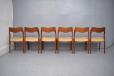 Vintage set of 6 niels o moller design dining chairs model 71