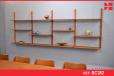 Midcentury design modular shelving system in teak - view 1