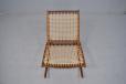 midcentury teak frame rocking chair made by Danish cabinetmaker