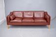 Classic box frame Borge Mogensen design 3 seater 2213 sofa produced by Fredericia