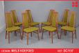 Niels Koefoed design high back vintage teak dining chairs model EVA  - view 1