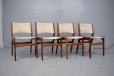 vintage teak frame dining chairs designed by erik buch | model 38