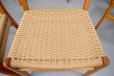 Hans J Wegner 1950 design model CH23 dining chairs with NEW woven papercord seats 