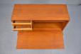 vintage teak bureau with brass pull handles made by danish cabinetmaker for sale