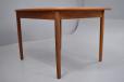 Midcentury design teak dining table with fold out central leaf for sale