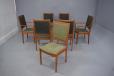 Vintage teak frame high back dining chair with new upholstery - view 10