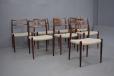 Set of 8 Niels Moller model 79 Dining chairs in rosewood | Exclusive woven seats - view 2