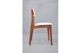 Set of 6 Tarm Stolefabrik design dining chairs in vintage teak with new boucle upholstery for sale