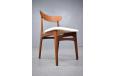 midcentury teak frame dining chair produced by farstrup stolefabrik