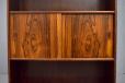 Vintage rosewood storage cabinet with 2 large display shelves made in the 1970s by Danish Cabinetmaker