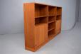 Large teak bookcase made by danish cabinetmaker with adjustable shelving for sale