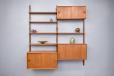 Vintage teak 2 bay royal system designed by Poul Cadovius for sale