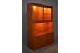 Glass-fronted display cabinet in teak with internal lighting - view 5