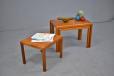 Vintage teak nest of 3 tables produced 1960s by Vejle Stole Mobelfabrik