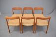 set of 6 refurbished teak dining chairs model 75 from J L Mollers mobelfabrik