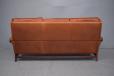 3 seat wing sofa in original terracotta colour OX leather upholstery for sale