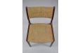 Vintage rosewood frame dining chair with woven upholstery seat - view 6