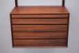 Vintage rosewood cADO base cabinet woth 4 drawers of increasing depth designed 1965 by Poul Cadovius