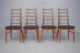 Set of 4 vintage teak LIS dining chairs offering great comfort