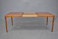 Model 473 dining table with rosewood inlay corners produced 1965 by BRAMIN