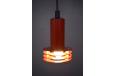 1970s design design hanging red pendant light made in denmark