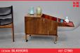 Vintage rosewood bar cart with red Formica interior | Silkeborg - view 1