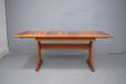 midcentury danish design teak dining table with tiled top for sale