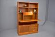 Midcentury danish design teak cabinet with drop front and drawer base for sale