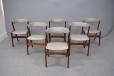 Set of 6 side chairs with curved backrest made by danish cabinetmaker in the 1960s