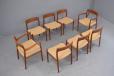 6 teak dining chairs model 75 by Niels Moller - New seats - view 11